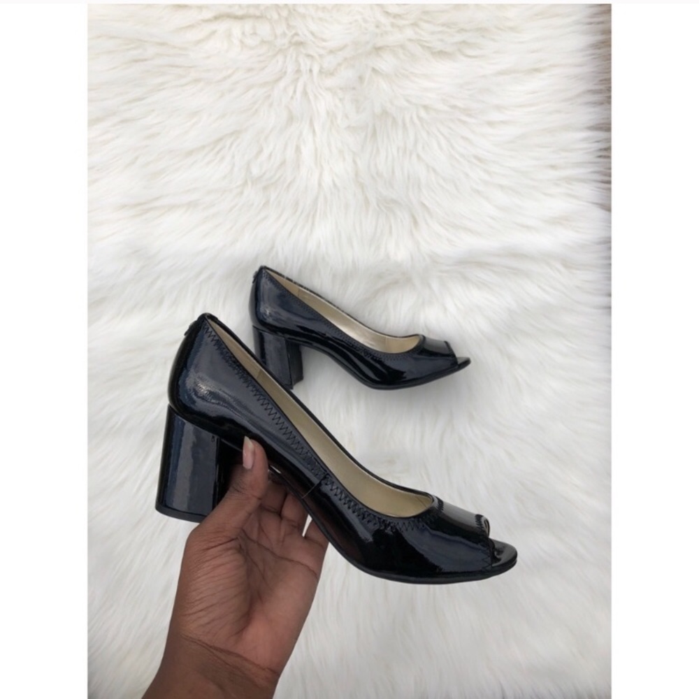Anne Klein Meredith Black Patent Leather Pumps 7M